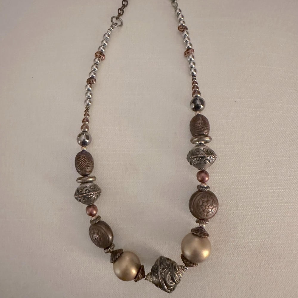 Bronze Beaded Necklace